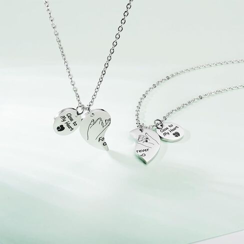 Gift for Lover His and Hers Friendship Pendants Necklace Set for 2, Best Friends Gifts,Valentines Birthday Gift for Couple Best Friends Girl Women Men in Saudi Arabia
