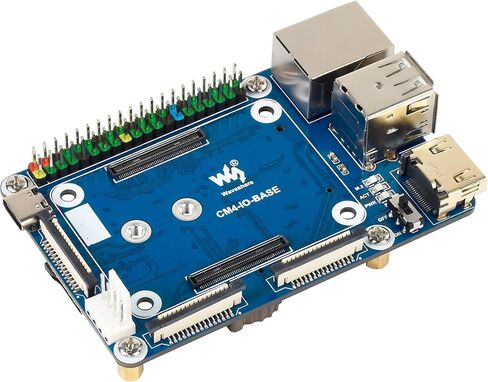 for Raspberry Pi Compute Module 4,Mini Base Board (A) with Standard CM4 Socket and Raspberry Pi 40PIN GPIO Header Onboard Multiple Connectors CSI/DSI/FAN/HDMI/USB/RJ45, etc. in Saudi Arabia