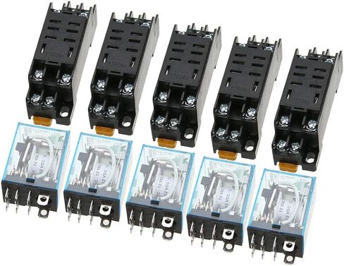 Gump's grocery 12V DC Coil Power Relay LY2NJ DPDT 8 Pin HH62P JQX-13F with Socket Base in Saudi Arabia