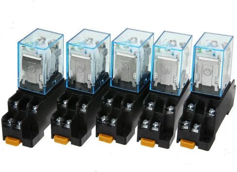 Gump's grocery 12V DC Coil Power Relay LY2NJ DPDT 8 Pin HH62P JQX-13F with Socket Base in Saudi Arabia
