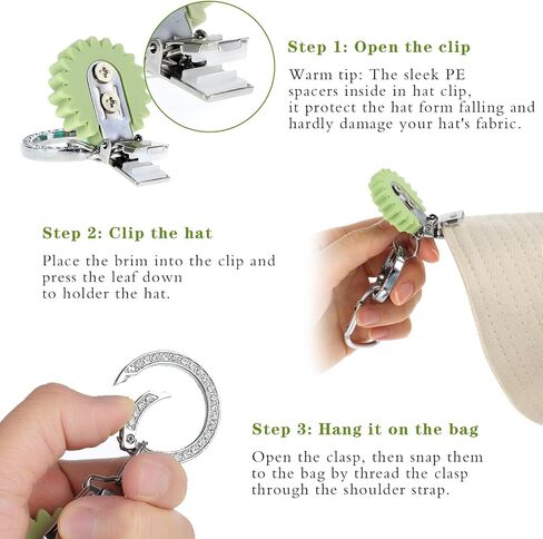 Travel Hat Clips Hat Holder for Travel on Bag Silicone Hat Clip with Keyring and Keychain for Purse Luggage Bags Backpacks Hands-Free Bag Accessory for Traveling in Saudi Arabia