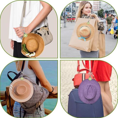 Travel Hat Clips Hat Holder for Travel on Bag Silicone Hat Clip with Keyring and Keychain for Purse Luggage Bags Backpacks Hands-Free Bag Accessory for Traveling in Saudi Arabia