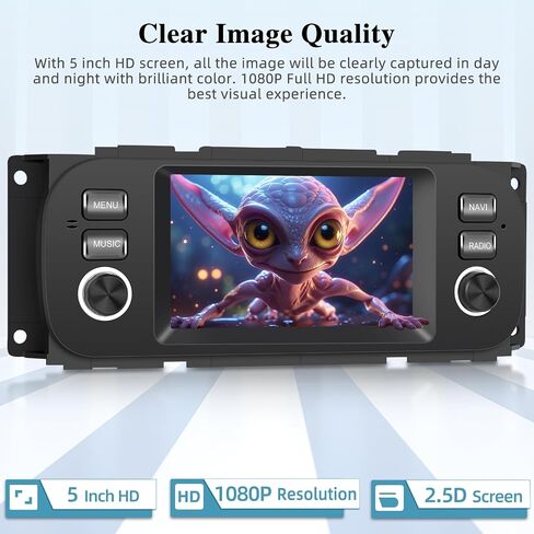 [2+64G] Android Car Radio for Chrysler Dodge Jeep Wrangler Grand Cherokee - Wireless Carplay and Android Auto - 5 Inch Touch Screen Car Stereo with Hi-Fi/WiFi/GPS + AHD Backup Camera in Saudi Arabia