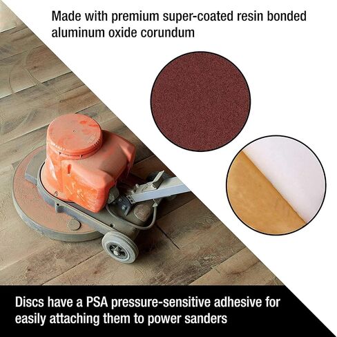 Auniwaig 12-Inch PSA Sanding Disc 120 Grit Aluminum Oxide Self Stick Adhesive Round Shape Sanding Paper NO-Hole for Self Stick Aluminum Oxide Round Sandpaper with Sticky Back 5PCS in Saudi Arabia