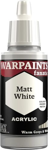 The Army Painter Warpaint Fanatics Matt White Acrylics Miniature Hobby Painting with Fanatics Warpaint, Quality Paint for Miniature Wargaming in Saudi Arabia