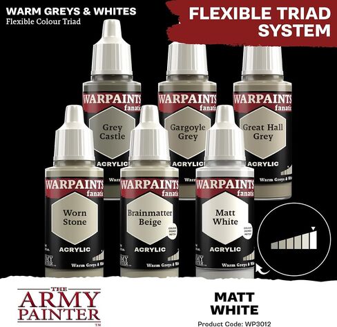 The Army Painter Warpaint Fanatics Matt White Acrylics Miniature Hobby Painting with Fanatics Warpaint, Quality Paint for Miniature Wargaming in Saudi Arabia