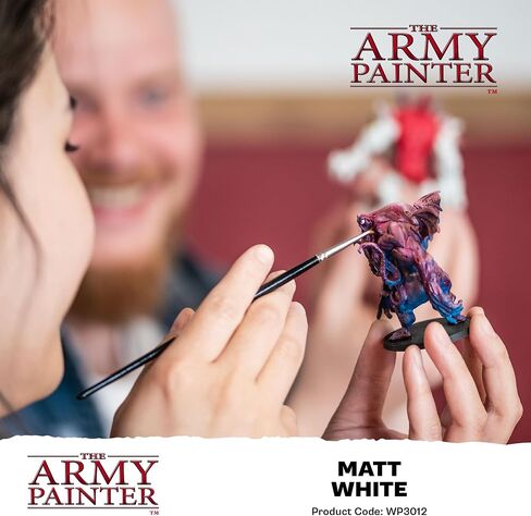 The Army Painter Warpaint Fanatics Matt White Acrylics Miniature Hobby Painting with Fanatics Warpaint, Quality Paint for Miniature Wargaming in Saudi Arabia