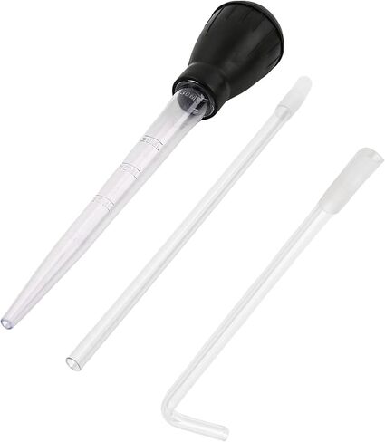 Aquarium Coral Feeder Waste Cleaner Fish Tank Dropper with L-Extension Tube,Coral Feeder for Marine Fish & Reef Aquarium with Extension Tube - Accurate Dispensing Spot(Black) in Saudi Arabia