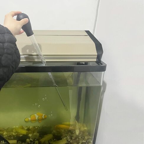 Aquarium Coral Feeder Waste Cleaner Fish Tank Dropper with L-Extension Tube,Coral Feeder for Marine Fish & Reef Aquarium with Extension Tube - Accurate Dispensing Spot(Black) in Saudi Arabia