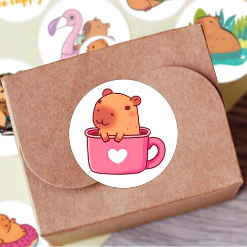 500 Pcs Capybara Stickers Cute Animal Decals for Water Bottle Laptop Luggage Snowboard Guitar Scrapbook in Saudi Arabia