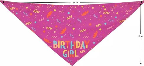 Dog Birthday Bandana, Confetti Dog Birthday Bandana for Girl or Boy (Blue/Boy) in Saudi Arabia