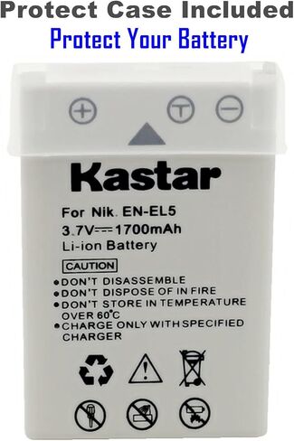 Kastar EN-EL5 LCD AC Battery Charger Compatible with Nikon Coolpix P90, Coolpix P100, Coolpix P500, Coolpix P510, Coolpix P520, Coolpix P530, Coolpix P5000, Coolpix P5100 Digital Cameras in Saudi Arabia