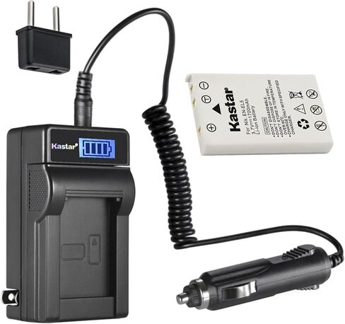 Kastar EN-EL5 LCD AC Battery Charger Compatible with Nikon Coolpix P90, Coolpix P100, Coolpix P500, Coolpix P510, Coolpix P520, Coolpix P530, Coolpix P5000, Coolpix P5100 Digital Cameras in Saudi Arabia