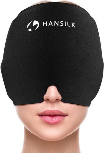 HANSILK Migraine Relief Cap, Headache Relief cap, Cooling Gel Hat, Face Cold Compress Head Wrap for Tension, Stress Sinus in Kuwait