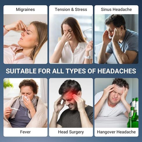 HANSILK Migraine Relief Cap, Headache Relief cap, Cooling Gel Hat, Face Cold Compress Head Wrap for Tension, Stress Sinus in Kuwait