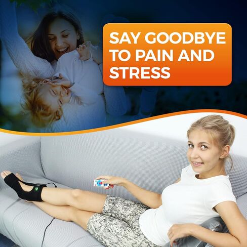 Heated Foot Ankle Brace Wraps for Planters Fasciitis and Achilles Tendinitis Pain Relief, 4 Auto Off Timers Moist Heat Heating Pad for Men Women Arthritis Injury in Kuwait