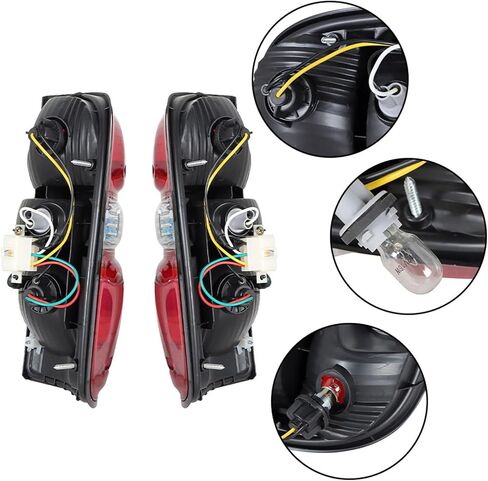 LABLT Tail Lights Assembly Replacement for 2001-2004 Toyota Tacoma Red Rear Brake Lamps Light Left+Right 8156004060, 8155004060 in Saudi Arabia