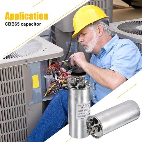 PATIKIL CBB65 Dual Run Start Capacitor,3Pack 45+5uF 370VAC 440VAC, Circular Run Capacitor, for Air Conditioner Cool Heat Pump Condenser Straight, AC Motor Fan Starting in Saudi Arabia
