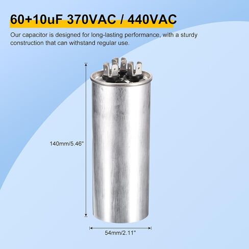 PATIKIL CBB65 Dual Run Start Capacitor,3Pack 45+5uF 370VAC 440VAC, Circular Run Capacitor, for Air Conditioner Cool Heat Pump Condenser Straight, AC Motor Fan Starting in Saudi Arabia