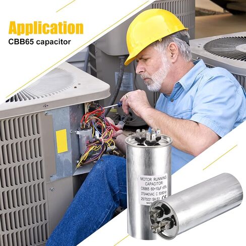 PATIKIL CBB65 Dual Run Start Capacitor,3Pack 45+5uF 370VAC 440VAC, Circular Run Capacitor, for Air Conditioner Cool Heat Pump Condenser Straight, AC Motor Fan Starting in Saudi Arabia
