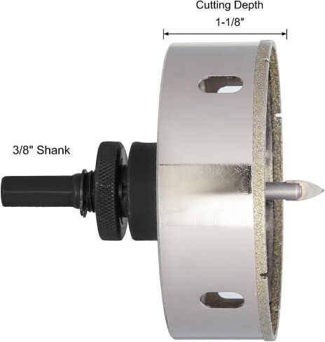 HLOFIZI 1-5/8 Inch Diamond Hole Saw Tile Hole Saw for Ceramic, Tile, Glass, Granite, Porcelain, Marble, with Guiding Drill Bit in Saudi Arabia