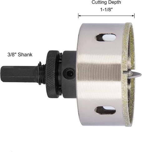 HLOFIZI 1-5/8 Inch Diamond Hole Saw Tile Hole Saw for Ceramic, Tile, Glass, Granite, Porcelain, Marble, with Guiding Drill Bit in Kuwait