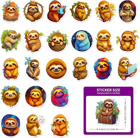 Elephant Stickers Pack 50PCS Cute Animal Stickers for Kids Adults, Kawaii Stickers for Water Bottles Laptop Luggage Icicrim Vinyl Waterproof Stickers Decals in Kuwait