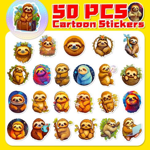 Elephant Stickers Pack 50PCS Cute Animal Stickers for Kids Adults, Kawaii Stickers for Water Bottles Laptop Luggage Icicrim Vinyl Waterproof Stickers Decals in Kuwait