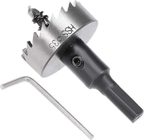 23mm HSS Drill Bit Hole Saw Cutter,HSS Hole Saw Kit, Hole Saw Drill Bit Set Cutter Tool, High Speed Steel Hole Saw Cutting Kit, HSS Drill Bit for Metal Alloy Wood (1 Pcs) in Kuwait