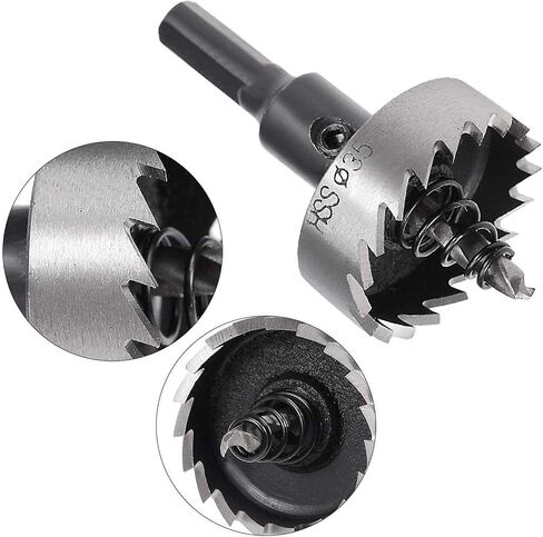 23mm HSS Drill Bit Hole Saw Cutter,HSS Hole Saw Kit, Hole Saw Drill Bit Set Cutter Tool, High Speed Steel Hole Saw Cutting Kit, HSS Drill Bit for Metal Alloy Wood (1 Pcs) in Kuwait