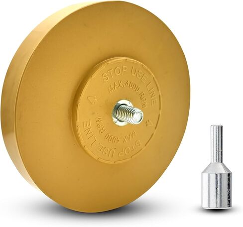 قطعة واحدة من قرص تفكيك لاصق هوائي للسيارة، تصميم مسطح على شكل مسطح، أداة تنظيف شريط طلاء العجلة المطاطية عالية المرونة، ملحق محمول، متوافق مع معظم موديلات السيارات (أصفر) in Kuwait