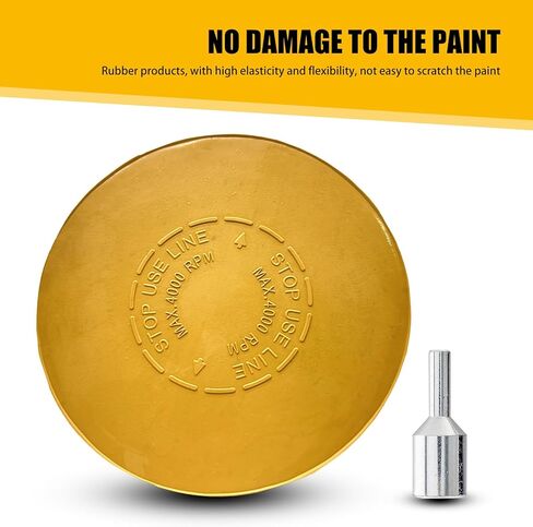 قطعة واحدة من قرص تفكيك لاصق هوائي للسيارة، تصميم مسطح على شكل مسطح، أداة تنظيف شريط طلاء العجلة المطاطية عالية المرونة، ملحق محمول، متوافق مع معظم موديلات السيارات (أصفر) in Kuwait