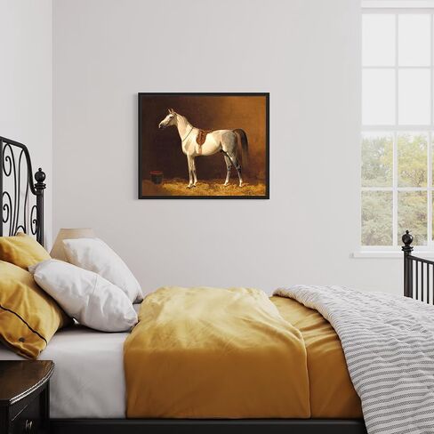 Black Stallion Art Print for Home Decor, Vitange Horse Riding Walking Artwork Wall Art Painting Photo Picture, Antique Farmhouse Decor (Black Stallion, 11x14 inches (Unframed)) in Saudi Arabia