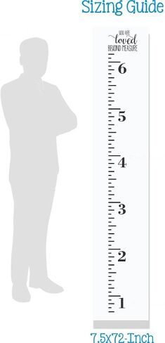 Loved Beyond Measure Vinyl Wall Art Decal Growth Chart - Kids Height Wall Chart Sticker - Kids Ruler Height Tracker in Berry in Saudi Arabia