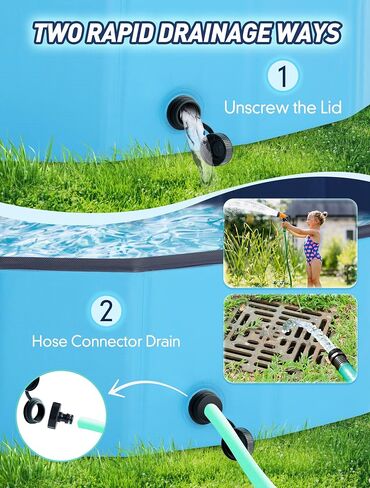 Foldable Kiddie Pool with Canopy: 48 Inches Kids Pool with Shade - Portable Toddler Baby Pool Dog Swimming Pool for Outdoor Beach Backyard in Saudi Arabia