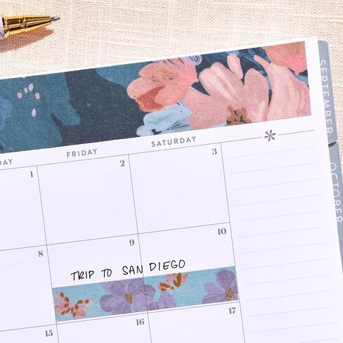 Erin Condren Washi Tape 4-Pack - Bold Blooms Accent Tape | Decorative and Stylish Adhesive Tape, Four 16 ft Rolls Printed Washi in Saudi Arabia