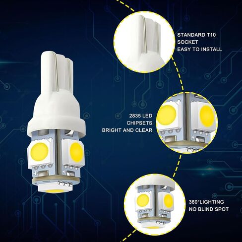 GXARTS 5SMD 194 LED لمبة الضوء 6000K 168 T10 2825 سيارة قبة خريطة باب المجاملة لوحة ترخيص أضواء + DE3175 DE3021 DE3022 31mm LED الداخلية قبة ضوء خريطة لمبة الباب المجاملة LED ضوء in Kuwait