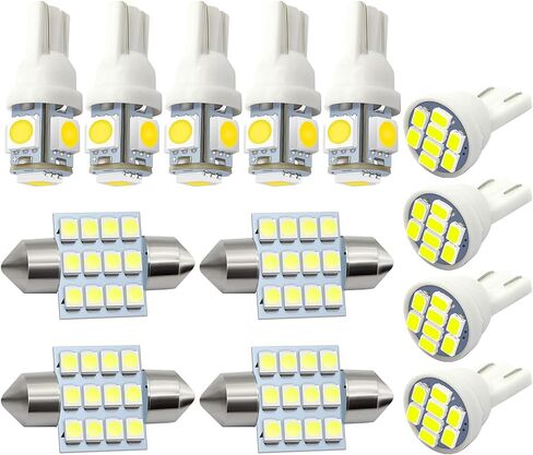 GXARTS 5SMD 194 LED لمبة الضوء 6000K 168 T10 2825 سيارة قبة خريطة باب المجاملة لوحة ترخيص أضواء + DE3175 DE3021 DE3022 31mm LED الداخلية قبة ضوء خريطة لمبة الباب المجاملة LED ضوء in Kuwait