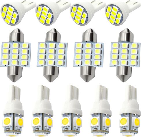 GXARTS 5SMD 194 LED لمبة الضوء 6000K 168 T10 2825 سيارة قبة خريطة باب المجاملة لوحة ترخيص أضواء + DE3175 DE3021 DE3022 31mm LED الداخلية قبة ضوء خريطة لمبة الباب المجاملة LED ضوء in Kuwait