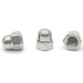 M6X1.0mm 304 Stainless Steel Left Hand Thread Hex Acorn CAP Nuts Decorative Nut Caps Reverse Nuts 10pcs