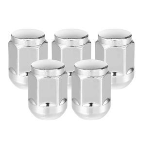 5 Pcs Wheel Lug Nuts Compatible for Honda Civic 2017-2021 for Honda Odyssey 2007-2010, Durable M14 x 1.5 Carbon Steel Silver Tone Tire Lugnuts