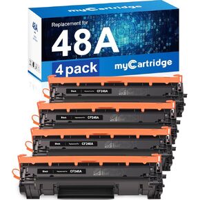 خرطوشة حبر myCartridge 48A سوداء متوافقة مع خرطوشة حبر HP 48A HP Pro MFP M15w M29w M28w M15a، CF248A (4 عبوات) in Kuwait