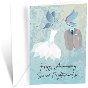 Prime Greetings Anniversary Card Son and Daughter In Law