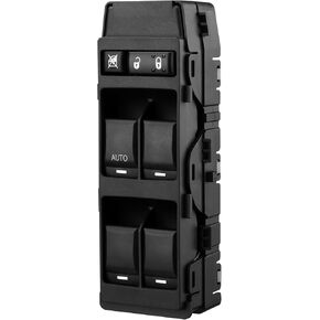 Master Power Window Switch Fits for Dodge Avenger Charger Caliber Chrysler 200 300 Jeep Patriot Compass Mitsubishi, Left Driver Side Power Window Switch, 4602780AA with 1 Single AUTO Button