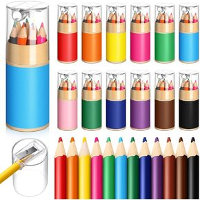 12 Sets Mini Colored Pencils for Kids Toddler Pencils with Sharpener 3.5 Inch 12 Assorted Colors Drawing Pencils Coloring Pencils Set for Kid Children Art Painting Classroom Graduation Gifts