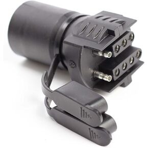 7 دبوس مستدير إلى 4 دبوس 5 دبوس شفرة مسطحة مقطورة ضوء محول 2 في 1 مقطورة التوصيل 7 طريقة شفرة إلى 4 طريقة 5 طريقة موصل مقطورة مسطحة التوصيل لمقطورة سحب عقبة سيارة RV قارب شاحنة، 2 سنة الضمان in Kuwait