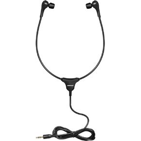 SIMOLIO Wired Noise Isolating Stethoscope Headset with Soft Eartips,Replacement Under-Chin Earphone for Wireless TV Speaker SM-621 SM-621D for Quiet TV Listening