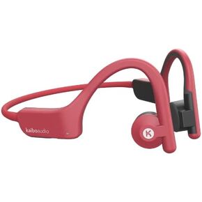 Kaibo Verse - Bone Conduction Headphones - Multipoint Pairing - Open Ear Bluetooth Earphones - Water-Resistant - USB-C Quick Charging - Smart Touch Control (Sunset Red)