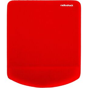 RadioShack Square Gel Mouse Pad with Wrist Rest, Ergonomic Office Mouse Pad for Desk Offers Improved Support, Accuracy and Responsiveness for Work, Gaming, and More, Red