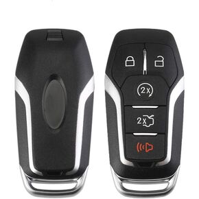 Keyless Entry Key Fob Case Shell for Ford Edge Explorer Mustang Fusion 2015 2016 2017 (M3N-A2C31243300) 5 Button
